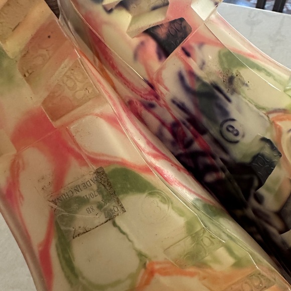 Colorful Patterned Coach Rain Boots size 8 - Picture 6 of 6